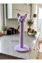 Lilac Adjustable Paper Towel Holder & Napkin Holder with Cat Figure – Decorative Figurine - 3