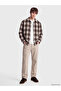 Rmz Gi̇yi̇m Farkiyla Relax Fit Checkered Embroidered Men's Shirt - 3
