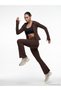 Rmz Gi̇yi̇m Farkiyla High Waist Ribbed Spanish Leg Women's Sports Leggings