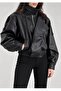 High Collar Zr Model Leather Jacket - 3