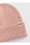 Label Detailed Ribbed Women's Knitwear Beanie from Uzg Store for Style Enthusiasts - 4