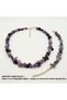 Natural Amethyst Stone Necklace & Bracelet Set – Natural Stone Jewelry Set with Peace, Insight, and Protection Effects - 2