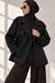 New Season Women's Midi Length Oversized Trench Coat with Belted Waist - 2