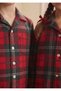 Girls'/Boys' Interlock Fabric Christmas Pajamas Red Checkered Buttoned Suit + Eye Patch - 5