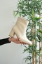 Zrcb1 - Premium Quality Zippered Thick Heeled Women's Boots Beige - 4