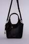 Black Beaded Mini Wallet Detailed Leather Hand and Shoulder Bag - 3