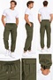 Men's Cargo Pocket Thin Parachute Baggy Sweatpants with Adjustable Cuffs Black Gray Navy Blue Beige Khaki
