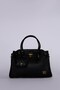 Black Mini Wallet Leather Hand and Shoulder Bag with Accessories