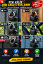 110 Db Alarm Padlock Black Water Resistant Bike Door Cabinet Security Lock Set with 3 Keys - 6