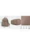 Leather and Stone Stylish Women's Backpack, 8 Compartments, 32 Cm*28 Cm. - 2