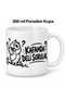 Porcelain Mug with Owl Pattern and Crazy Questions Written on My Mind 300 ml – Humorous Printed Coffee and Tea Cup - 8
