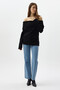 Boat neck long sleeve sweater - 3