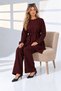 Tunic Pants Double Hijab Set with Waist Tie, Sleeves and Front Button Detail - 5