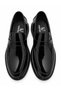 Fv008 Patent Leather Men's Loafer Shoes Black Classic Thick Sole - 6