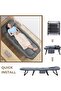 Folding Camping Bed with Adjustable Backrest, Portable Padded Lounge Cot, Foldable Sleeping Bed with Side Pocket for Home, Travel & Outdoor Use - 6