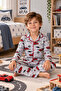 Boy's Buttoned Pajama Set - 3