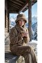 Women's Luxury Imported Fur Bucket Hat and Neck Collar Scarf Set Plush Soft Hat Set Winter Accessory - 5