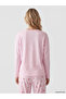 Two Mt Shop Quality Lcw Young Pink Combed Cotton Patterned Long Sleeve Women's Pajama Set - 4