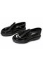 Fv008 Patent Leather Men's Loafer Shoes Black Classic Thick Sole - 5