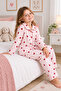 Girl's Button-Down Printed Pajama Set - 3