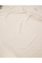 Ecru Thin Draped Cotton Mesh Fabric Blouse & Tunic Top Length: 125cm - 2