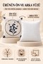 Digital Printed Punch Embroidery Patterned Decorative Throw Pillow Cover (1 Piece) - 3