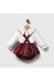 Baby Bloom Plaid Patterned Collar Embroidered Baby Girl Blouse Salopet Set - 3
