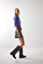 A-Line Patterned Regular Waist Gabardine Mini Skirt I8083Ax26Au - 4