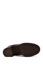 Women's Brown Zippered Crocodile Patterned Platform Thick Heeled Leather Boots Wf170027Dk - 6