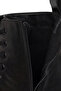 Women's Black Zippered Boots Wf230002Sv - 7