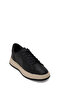 Men's Black Lace-Up Thick-Soled Leather Sneaker Wm837001Df - 7