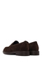 Black Men's Brown Suede Leather Loafer Wm680029Ds - 6
