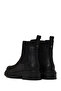 Women's Black Thick-Soled Leather Chelsea Boots Wf190051Dv - 6