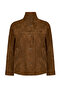 Valencia Women's Camel A-Form Suede Leather Jacket 26Wgd570810 - 4