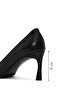 Women's Black Thin Heeled Leather Stiletto Af200017Dv - 4