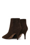 Women's Brown Zippered High Thin Heeled Suede Leather Boots Wf100007Ds - 8