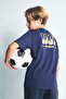 100% Cotton Fenerbahçe Printed Oversize Crew Neck Short Sleeve T-Shirt for Boys I7366A826Wn - 3