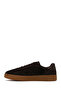 Men's Brown Lace-Up Thick Soled Suede Leather Sneaker Wm660016Ds - 3