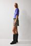A-Line Patterned Regular Waist Gabardine Mini Skirt I8083Ax26Au - 2
