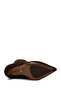 Women's Brown Zippered High Thin Heeled Suede Leather Boots Wf100007Ds - 6