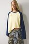 Loose Fit Crew Neck Raglan Long Sleeve T-Shirt I8200Ax26Au - 3
