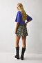 A-Line Patterned Regular Waist Gabardine Mini Skirt I8083Ax26Au - 7