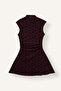 Hakim Lapel Collar Gathered Floral Patterned Tulle Short Sleeve Mini Dress I8822Ax26Au