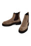 Men's Beige Thick Soled Suede Leather Chelsea Boots Wm710003Ds - 4