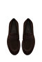 Black Men's Brown Suede Leather Loafer Wm680029Ds - 4