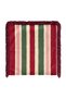 Burgundy Emerald Cream Vertical Striped Nostalgic Patterned Fringed Throw Pillow Cover - 4