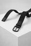 Unisex Black Flexible Braided Belt 3.5 cm - Sporty Design - 2
