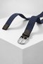 Unisex Navy Blue Flexible Braided Belt 3.5 cm - Sporty Design - 2