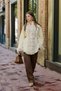 Jessi Fur Knitwear Jacket Ecru