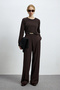 Lıa Women's Sweater Dark Brown - 2